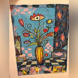 REFLECTION Mirror YOU ARE WHAT YOU SEE Artist Signed Wall Art Lithograph Self